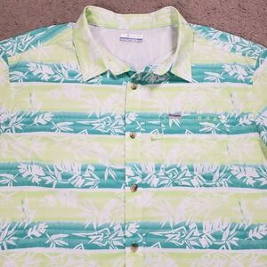Columbia PFG Shirt Mens XL Green Yellow Super Slack Tide Camp Fishing Casual